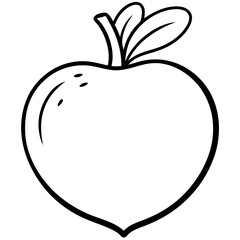 rutabaga line art vector illustration 