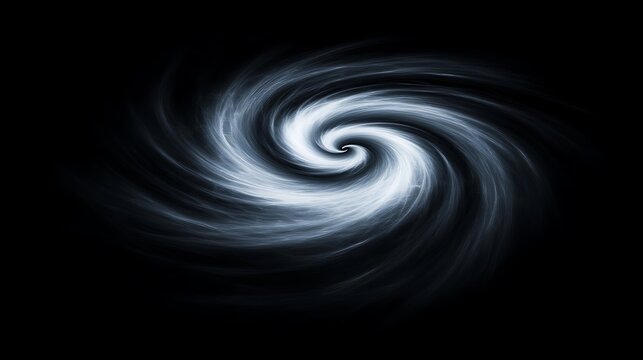 A captivating swirling vortex drawing light inward on a completely black background