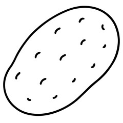 potato line art vector illustration 