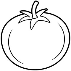 tomato line art vector illustration 