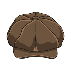 classic hat illustration design, hand drawn doodle vector