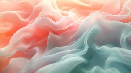 Soft Pastel Fabric Draped in Gentle Waves