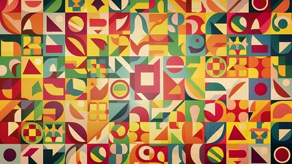 Retro geometric background