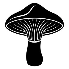 oyster mushroom silhouette vector illustration 