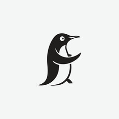 penguin vector logo design and icon