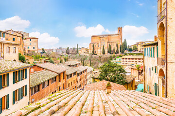 View of Siena with the Basilica of Santo Domingo