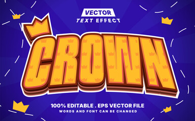 Crown editable text effect