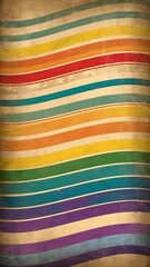 Rainbow horizontal lines vintage background