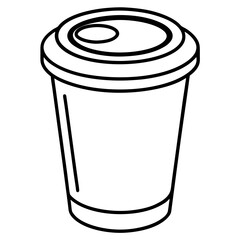 Stylized Coffee Mug Line Art Design