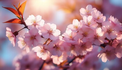 Obraz premium 桜をイメージしたピンク色の花の近影4