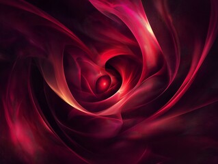 deep red silk fabric swirling texture elegant folds luxurious drape
