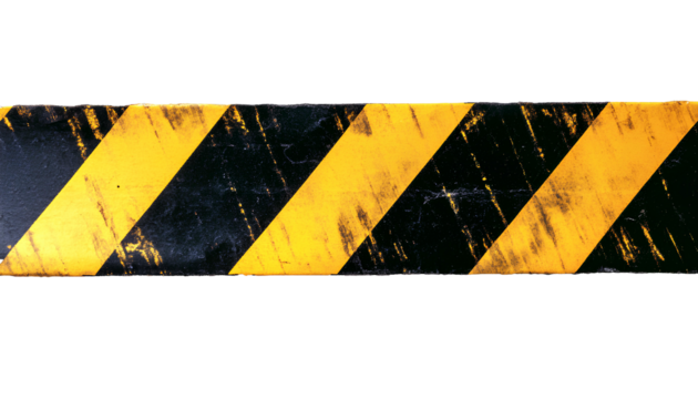 Horizontal black and yellow caution tape PNG. Yellow hazard tape with black stripes top view PNG. Caution tape with black and yellow stripes for safety construction zones or industrial warning signs