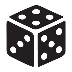 Silhouette of a Single Die Illustration