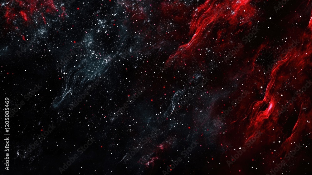 Wall mural cosmic background with stars and nebulas