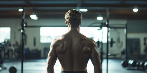 Man lifting weights at gym
