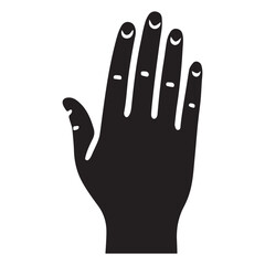 Fototapeta premium Single Hand Silhouette Vector Illustration
