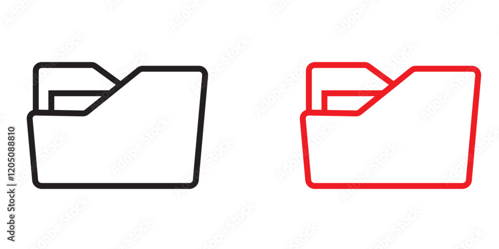 Poster print file folder icon symbol set collection . 1176