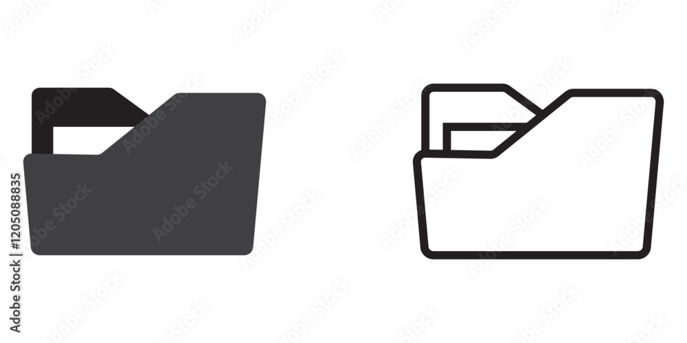 Poster print file folder icon symbol set collection . 1176