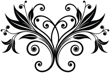 floral design elegant and ornaments