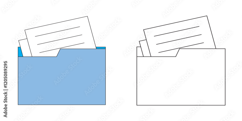 Poster print set of icon folder computer file colourful document binder data archive, modern simple 3d yell