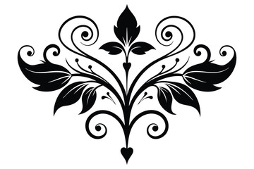 floral design elegant and ornaments