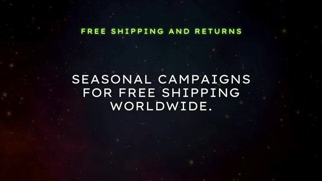 Free Shipping and Returns Seasonal campaigns for free shipping worldwidebusiness promotional video template .mp4