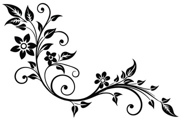 floral design elegant and ornaments