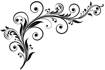 floral design elegant and ornaments