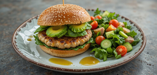 burgur in plates Ai Generated