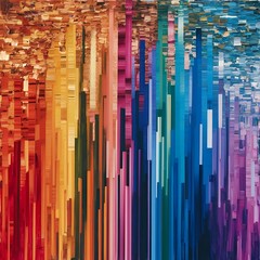 Obraz premium Abstract background with colorful striped patterns