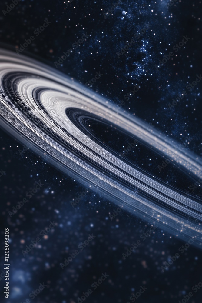 Wall mural ring in space