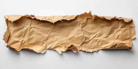 Crumpled Brown Kraft Paper Texture Torn Edges Packaging Design