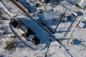 Cerkiew św. Dymitra w Szczawniku, zima.  © Maciej G. Szling