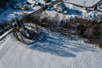 cerkiew greckokatolicka p.w. św. Łukasza, Zima. © Maciej G. Szling