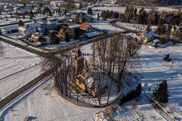 Cerkiew św. Jakuba Apostoła w Powroźniku, Zima. © Maciej G. Szling