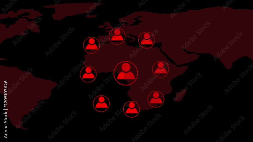 Poster digital world digitally digitally generated finance people online community people people icon proce
