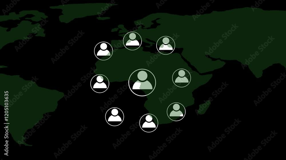 Poster digital world digitally digitally generated finance people online community people people icon proce