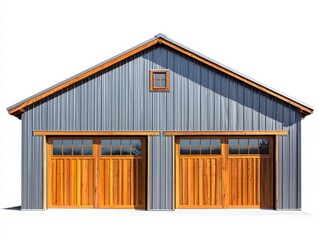 Fototapeta premium Contemporary barn-style storage with metal siding