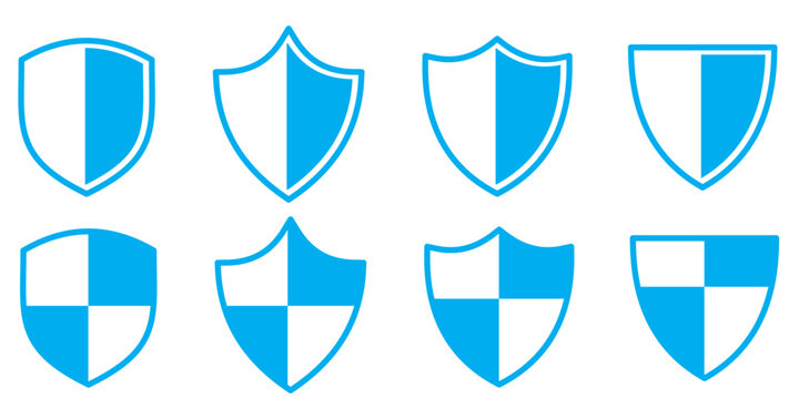 Print  Shield icons set. Protect shield Icon, vector illustration . 1176