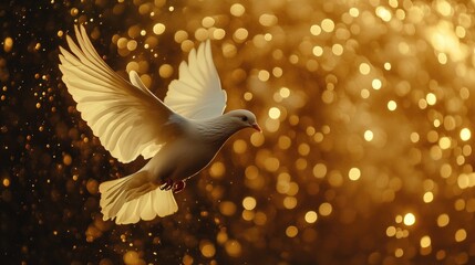 White Bird Flying in Air