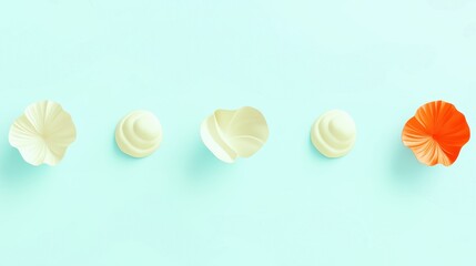 Fototapeta premium Elegant Arrangement of Creamy Whipped Toppings