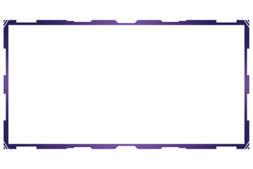 Twitch overlay facecam design with transparent background, gaming facecam overlay for streamer