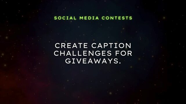 Social Media Contests Create caption challenges for giveawaysbusiness promotional video template .mp4