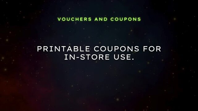 Vouchers and Coupons Printable coupons for in-store usebusiness promotional video template .mp4