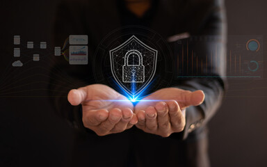 Network security data protection fingerprint scanning or face scanning access personal data on a...