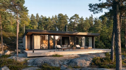 A modern minimalist summer house