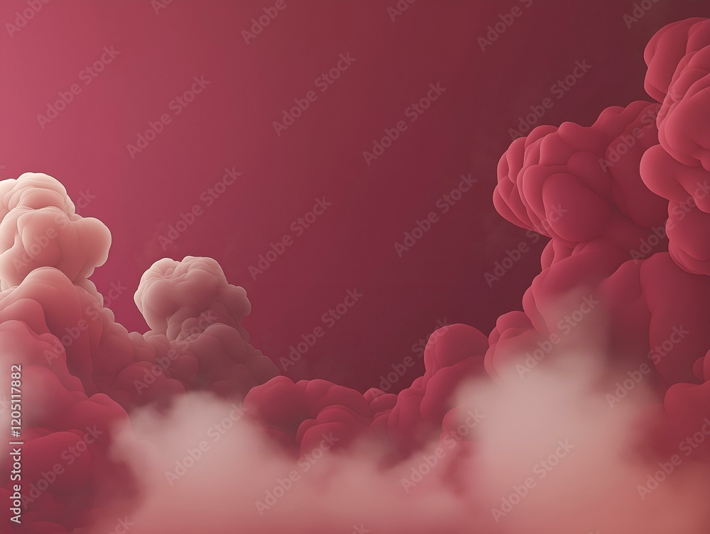Aufkleber dark pink abstract texture clouds dark pink abstract background with cloud pattern