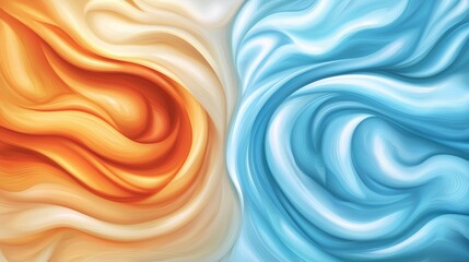 Obraz premium Warm vs. Cool Tones A gradient transitioning from fiery red to deep blue, evoking both warmth and coolness.