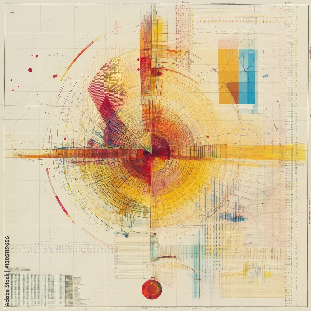 Poster dynamic art creation studio a bird's eye view of abstract design and visual exploration