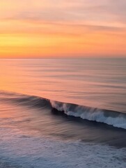 Obraz premium Surfer on Sunset Wave